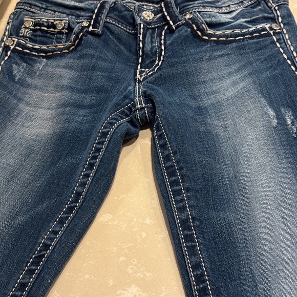 Miss Me Indigo Boot Cut Jeans with Embellished Pockets - Picture 3 of 13